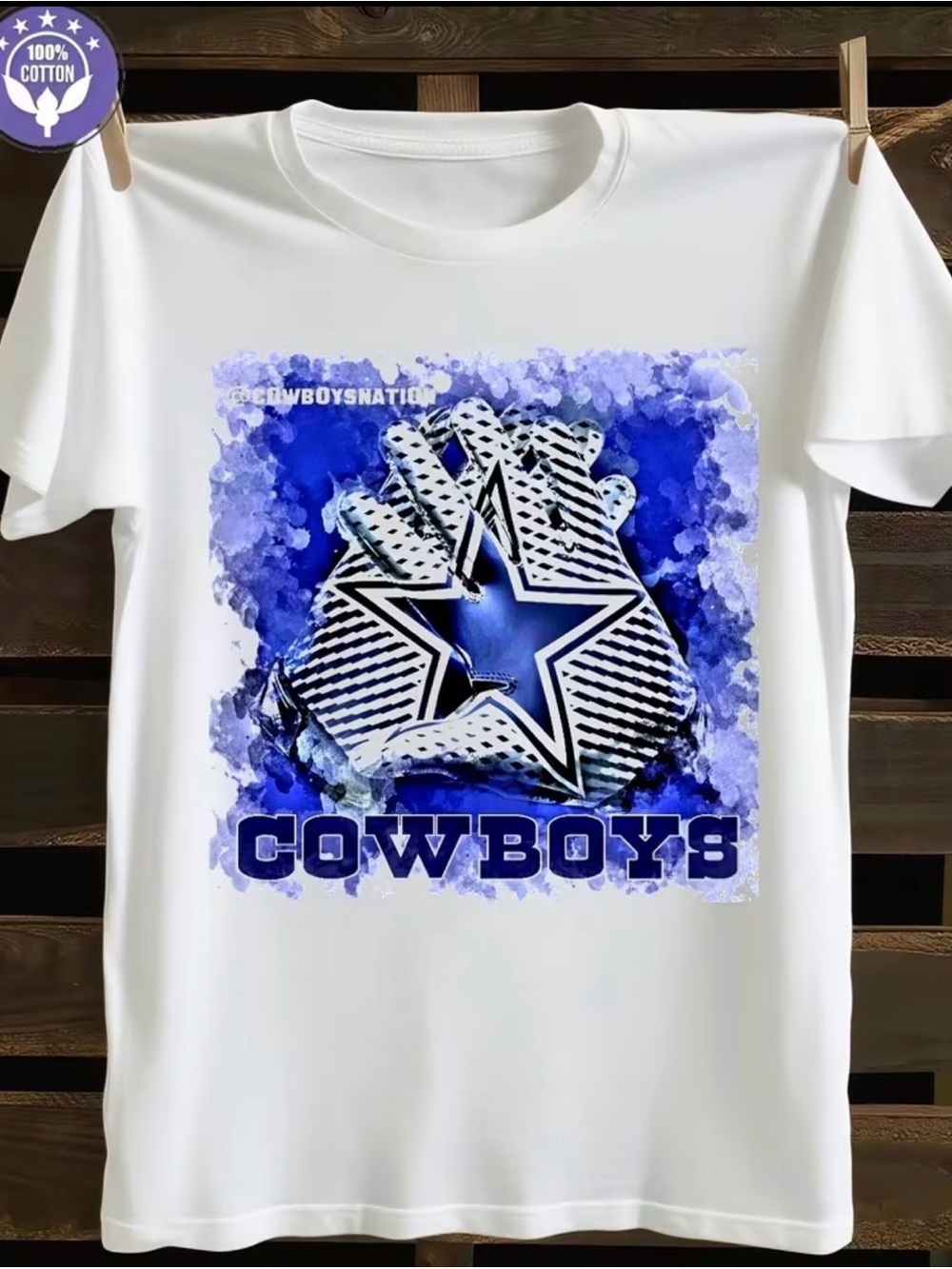 Mens Cowboys Graphic Tee - Blue Star Design
